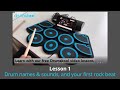 Drumskool Lesson 1 Drum names and sounds, and your first rock beat