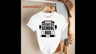 Funny Pretend I’m A School Bus Halloween Costume Party T-Shirt