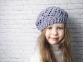 Берет крючком на Весна - Осень по спирали//Crochet beret for Spring - Autumn in a spiral