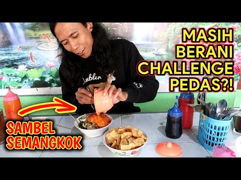 GILA! SAMBEL SATU MANGKOK DITUANG SEMUA - Makan mie ayam level terpedas langsung K3R4CUN4N