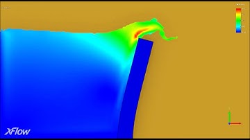 Dam break FSI simulation with XFlow and Abaqus