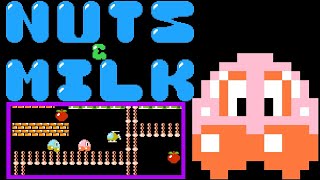 Nuts & Milk (FC · Famicom) version | 50-round 1 Player Game A, Game B and Game Editor session 🎮