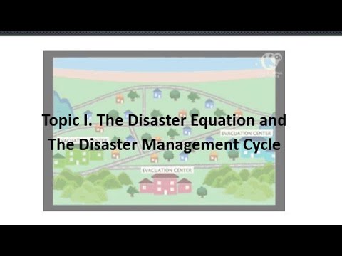 CHAPTER V  Topic I  The Disaster Equation and The Disaster Management Cycle