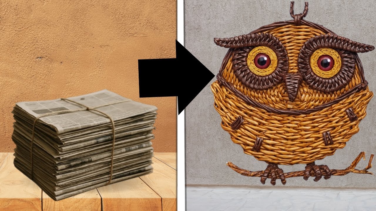 Owl Keychain Holder | Newspaper Owl Keychain Holder | Owl Keychain Holder Kaise Banaen | Key Holder