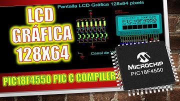 PIC18F4550 GLCD 128x64 Pantalla gráfica LCD ¿Cómo usar la pantalla GLCD? PIC C COMPILER CCS