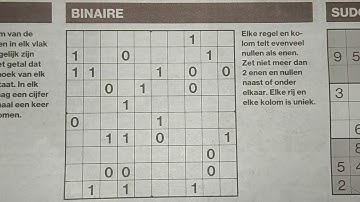 Today a triplet, Binary Sudoku puzzle (with a PDF file) 09-25-2019 part 1 of 3