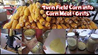 How to Process Field Corn into Corn Meal & Grits #Corn #foodstorage