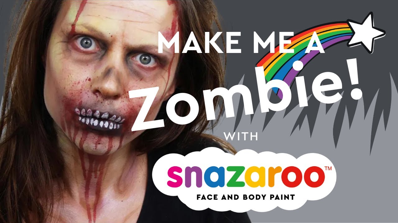 Halloween Zombie Face Paint Tutorial Snazaroo YouTube