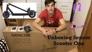 Elektrokoloběžka Sencor Scooter ONE 2020 - UNBOXING a první dojmy | TECH Sykounek