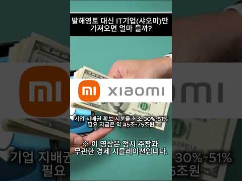 발해 대신 IT기업을 가져온다면? 샤오미 지배권 확보 비용 현실 계산