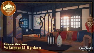 Inazuman Main House ♨️ Sakurazaki Ryokan【 Part 2: Interior】 | Serenitea Pot | Genshin Impact | 原神