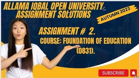 code 831|AIOU SOLVED ASSIGNMENT#2|Aiou|Autumn 2023|Foundation of Education|M.ed|#2023 #aiou