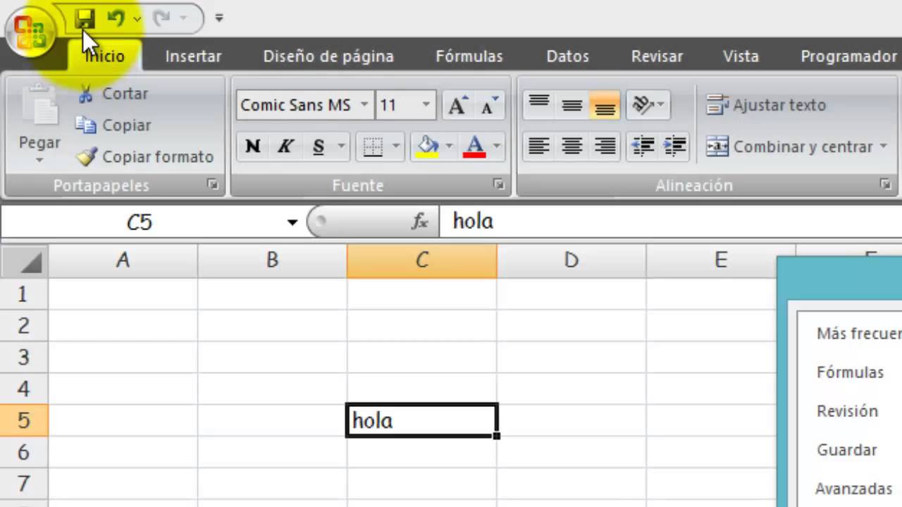 Tutorial Excel (Cap. 80) Opciones y Configuración de Excel - YouTube