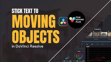 How  to STICK TEXT to a Moving object Easily in DaVinci Resolve 18 | Tracking Tutorial