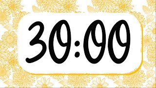 30 Minute Fun Fall Floral Timer (Bells Alarm at End)