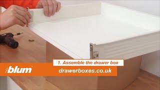 Blum Metabox - shallow replacement kitchen drawer box - 1 of 3  Assemble the drawer box by drawerboxes.co.uk 90,181 views 9 years ago 2 minutes, 19 seconds