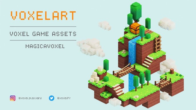 Crossy Road Style Game Voxel Assets