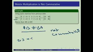MATH 160 Lesson 17: Matrix Algebra: Determinant Magic!