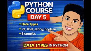 Python Course in Telugu | Day 5 | Data Types in Python | int float string boolean