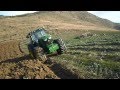 John Deere 6210R in aratura  Regalbuto