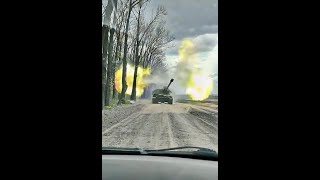 Ukraine Fires Its Heavy 2S3 Akatsiya 152.4Mm Howitzer On Russian Positions