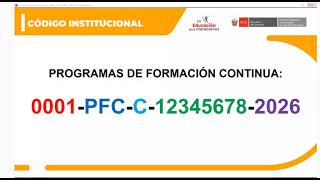 Formulando Programa de Formación Continua 2026 - CETPRO