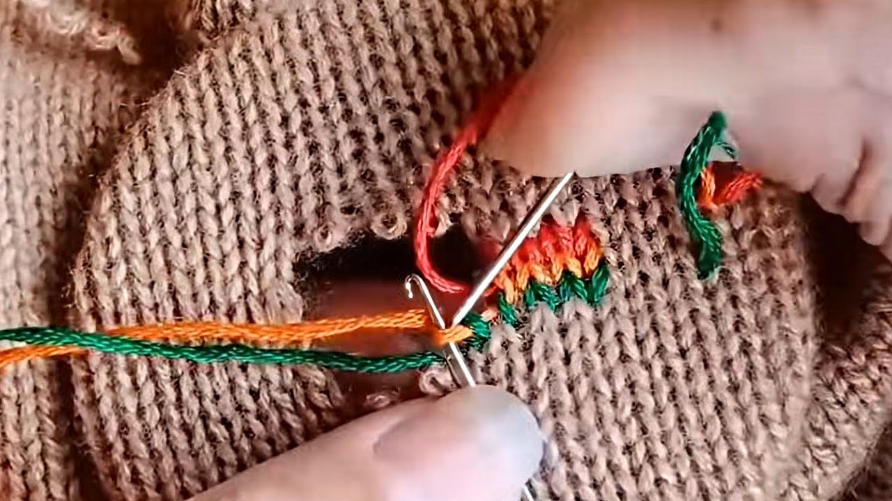 Learn How to Repair a Hole in a Knitted Sweater - YouTube