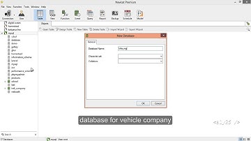 mysql basic with navicat - database for school, travel, vehicle registration company