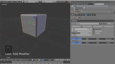 3D Blender tutorial - how to apply bevel modifier - come smussare spigoli