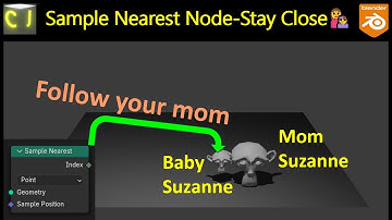 Sample Nearest Node keep objects close 👩‍👧 - Blender 4.2 Geometry node Tutorial