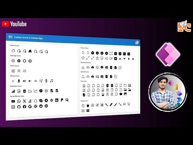 Learn to make Custom Icons in Canvas App PowerApps 🎨🖌️ class=