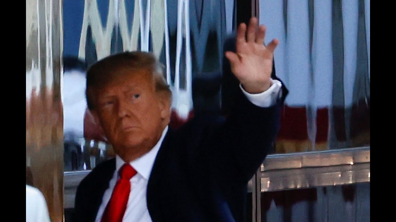 Trump Heads to New York Courthouse for Arraignment - YouTube
