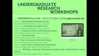 Undergraduate Research Workshop: Research 101