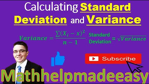 Finding Standard Deviation and Variance in Statistics Video | Mathhelpmadeeasy