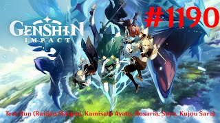 Genshin Impact Walkthrough Part 1190 - Test Run [Raiden Shogun, Ayato, Rosaria, Sayu, Kujou Sara]
