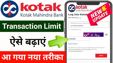 How to increase transaction limit in Kotak bank online | Kotak credit limit increase,@SSM Smart Tech