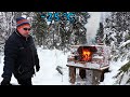 Русская печь в лесу! Зимой в  -25°C!