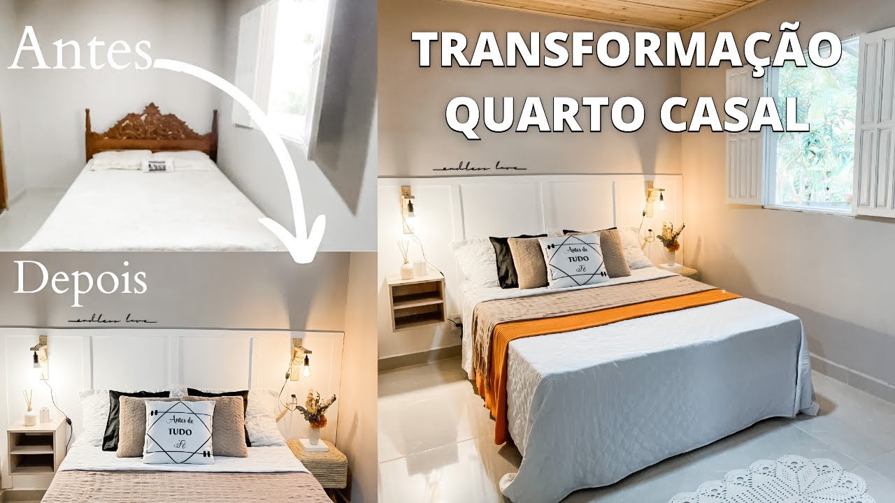 Diy: Transformação Quarto de casal + Fiz uma cabeceira com EVA | Decorei gastando pouco! 🏠