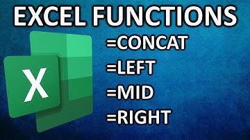 CONCAT, LEFT, MID, RIGHT Functions in Microsoft Excel