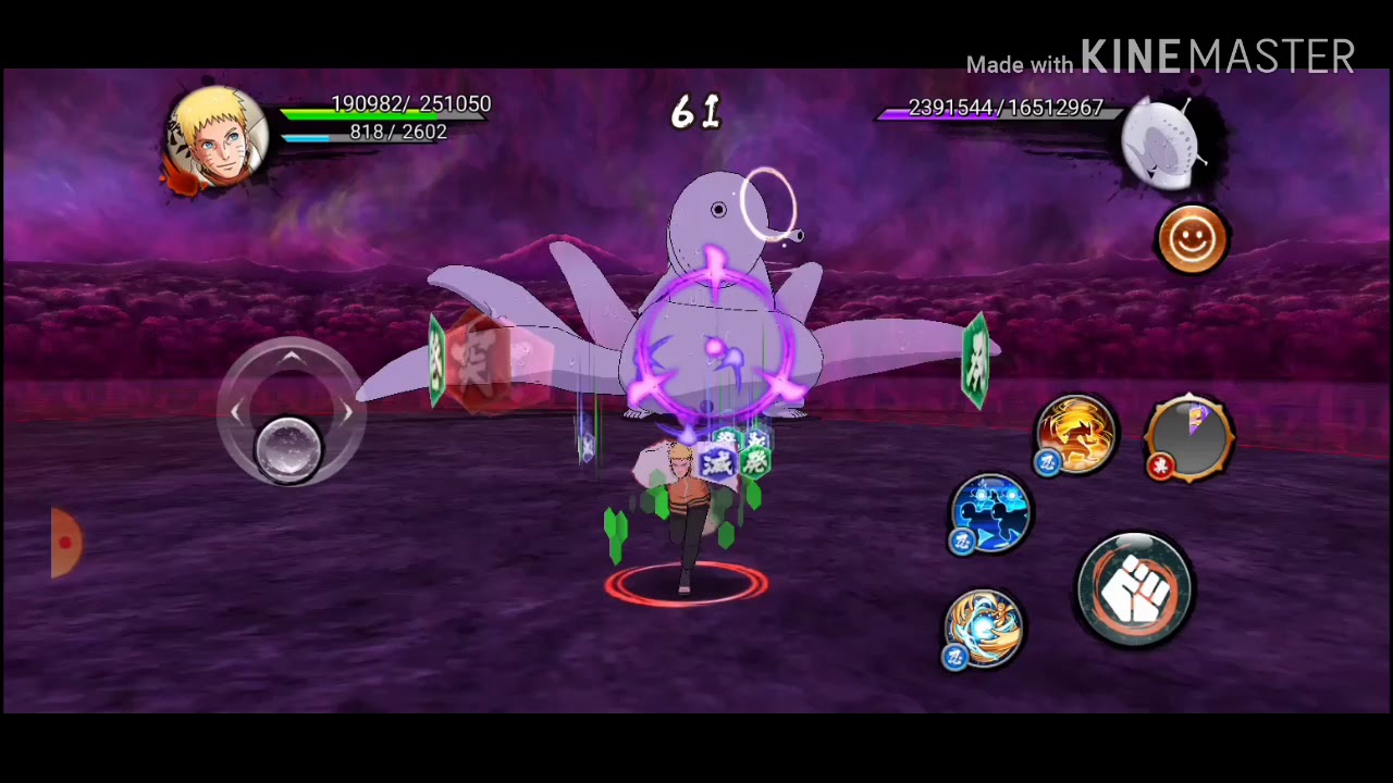 Naruto Hokage Re rekit (ult lvl 7) vs 6 Tails lvl 50