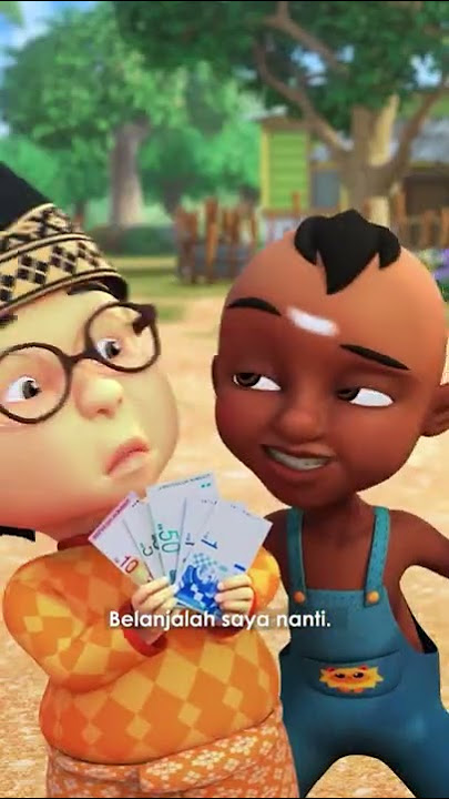 fizi dapat duit banyak di hari lebaran di candain Ipin Upin