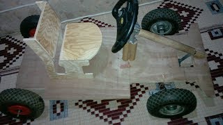 wooden go kart : Part 1  كيفية صناعة سيارة من الخشب للأطفال تعمل بالكهرباء