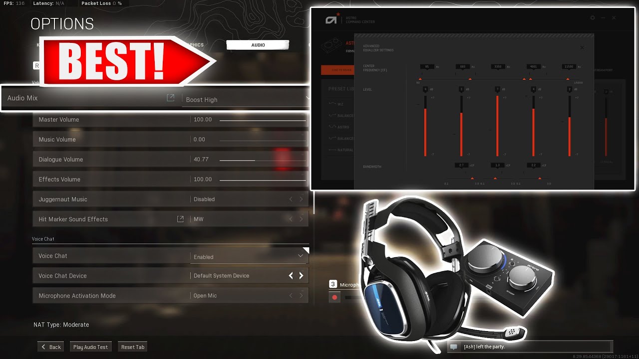 Astro A40 Preset for Warzone Audio Settings (LOUDER FOOTSTEPS) YouTube