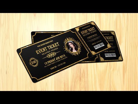 How to Design Event Ticket in Photoshop Tutorial