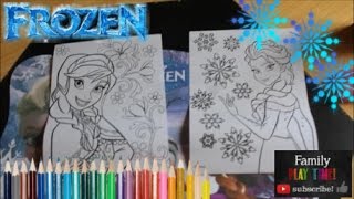 Disney Frozen Coloring Pages - Elsa and Anna - Coloring Fun Stamp and Sticker Set
