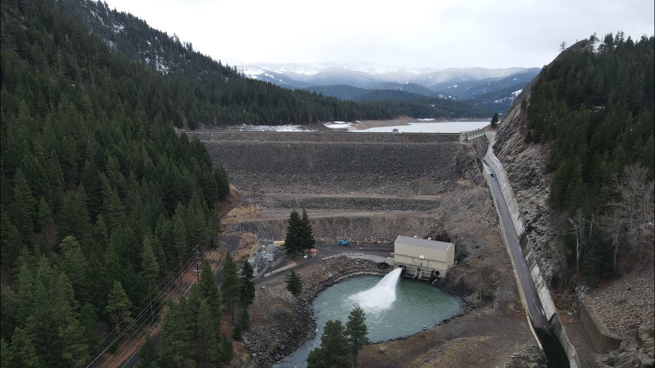Rimrock Lake Dam While The Water level Is Low YouTube