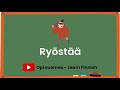 Finnish words starting with letter r