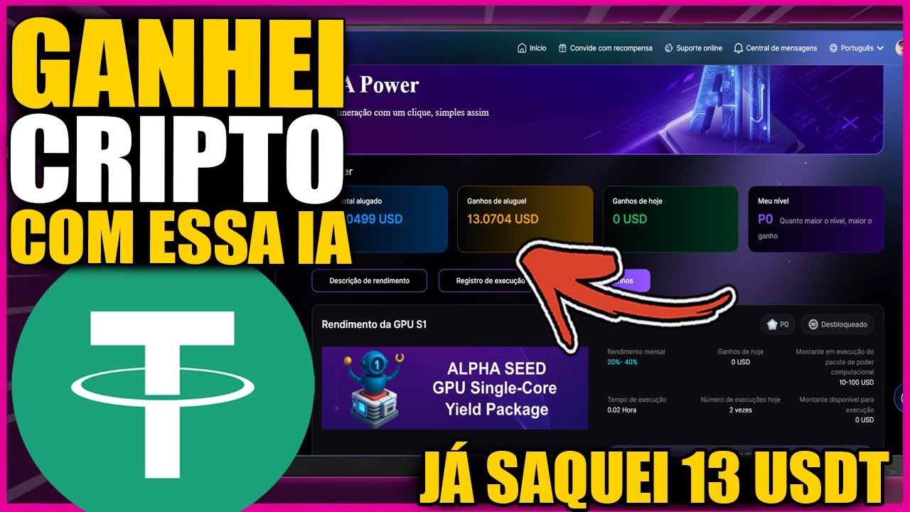 GANHE CRIPTOMOEDAS com ESSA NOVA IA GRATIS | ALPHA AI