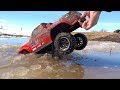 Son Maurice Goes ROOF DEEP! Moe & Dad Gone Muddin'! Traxxas TRX4  Axial SMT10 | RC ADVENTURES