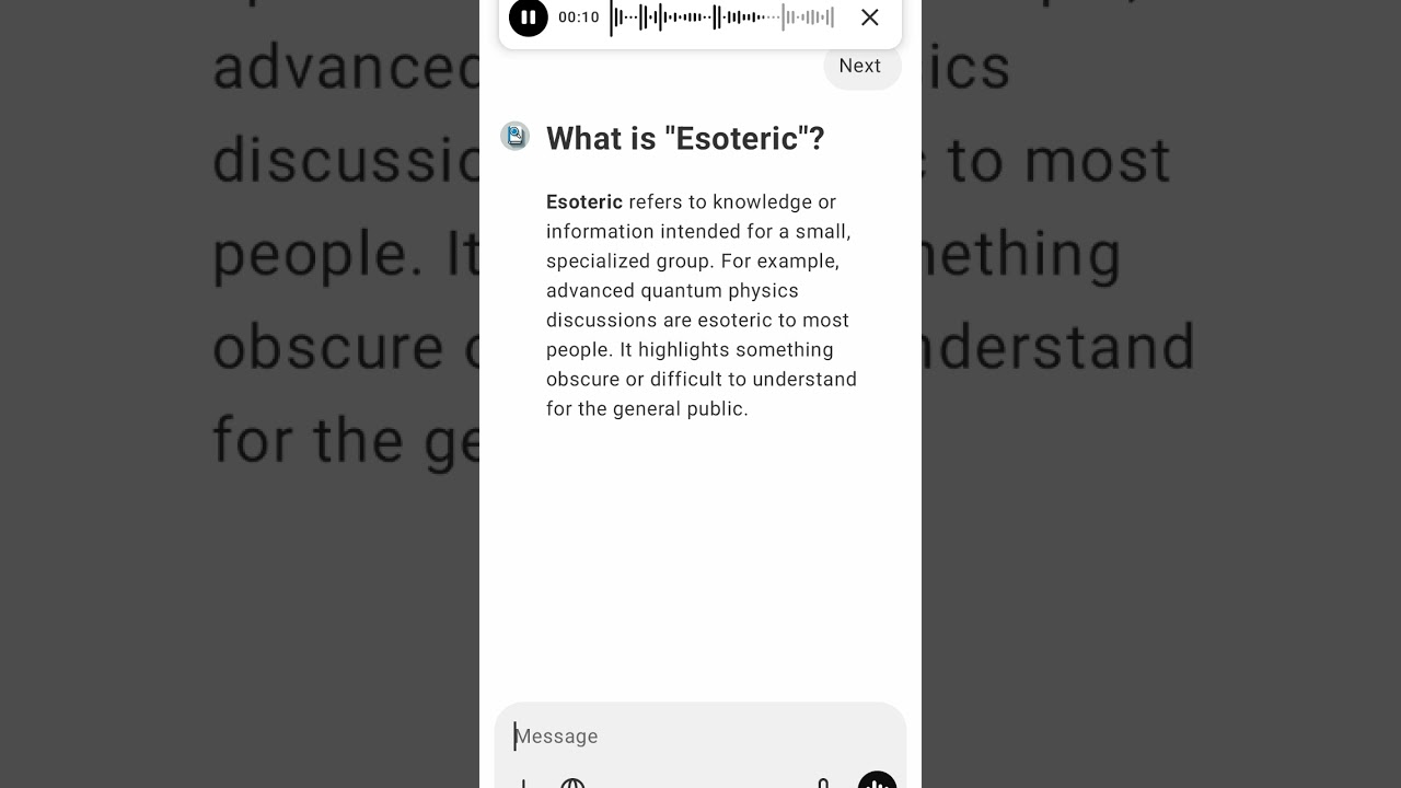 What is "Esoteric"?
